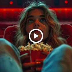 Watching a film in a cinema